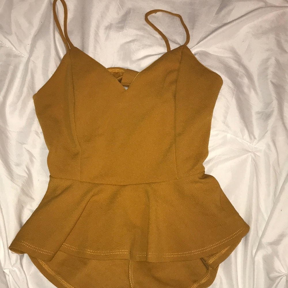 Mustard colored shirt